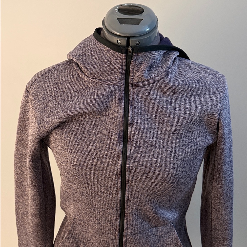 Nike Womens Sweater Purple Hoodie Full Zip Dri Fit - Picture 3 of 9